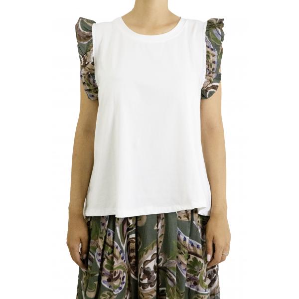 Maglia con volant fantasia  "Elivira"